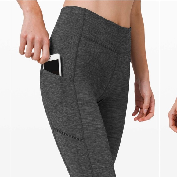 Lululemon Speed Up 28” Heathered Black Sz 6 - Picture 4 of 8